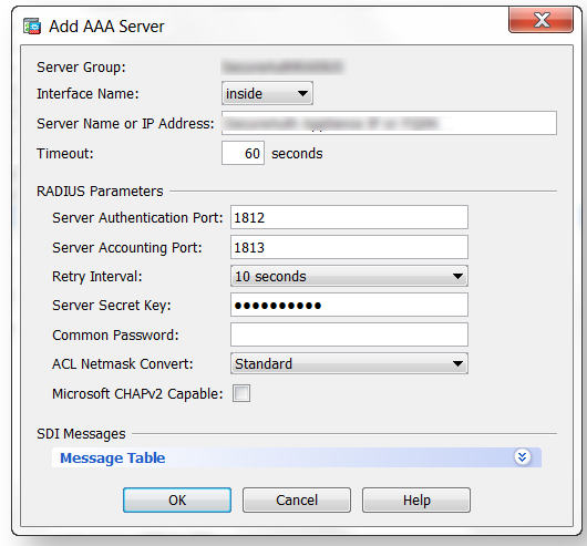 Cisco AnyConnect VPN MFA/2FA two-factor authentication: Radius client aaa server