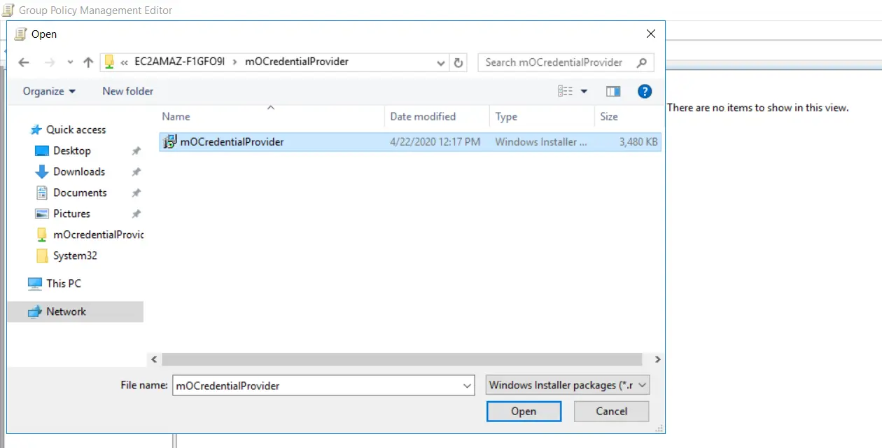 Windows RDP 2FA/MFA GPO select mo-package