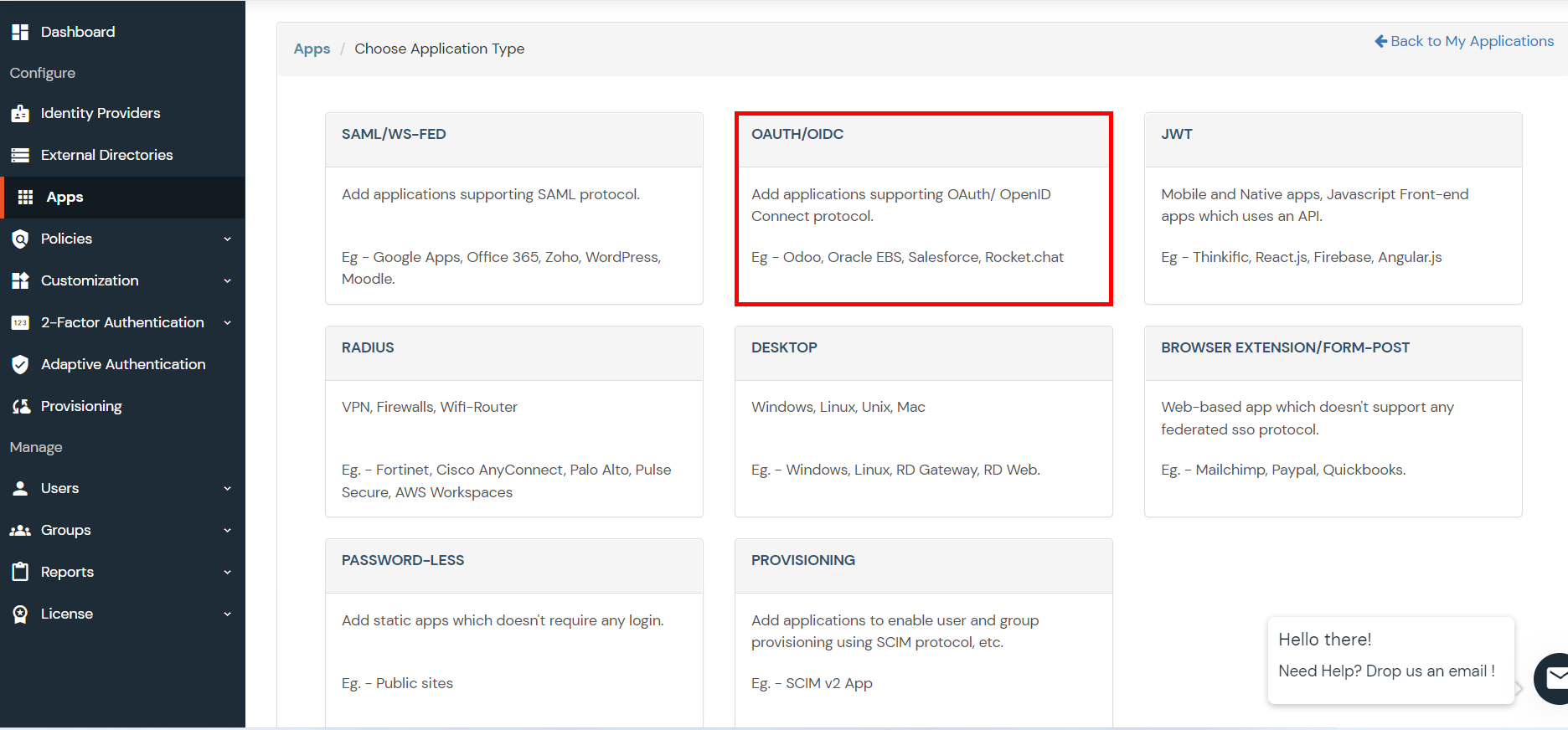 OAuth/OpenID/OIDC Single Sign On (SSO), miniOrange SSO,Add Application