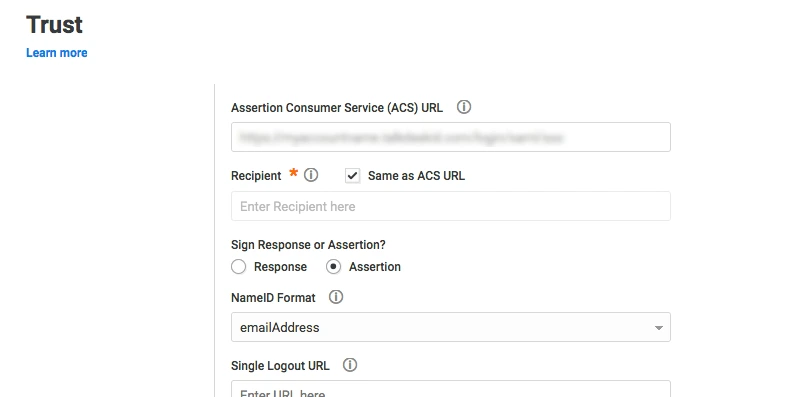 Single Sign On (SSO) using Centrify, Centrify SSO Login, Centrify Metadata Configuration