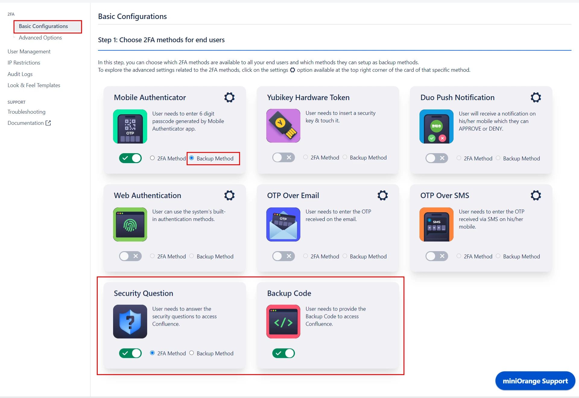 Setup Two Factor (2FA / MFA) Authentication for Confluence using OTP, KBA, TOTP methods