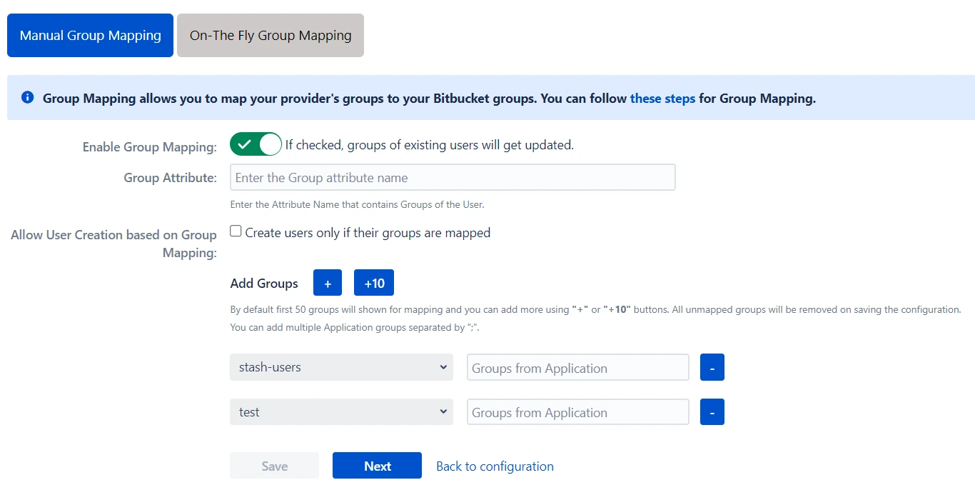 Atlassian Data Center Single Sign-On (SSO) for OAuth Manual Group Mapping