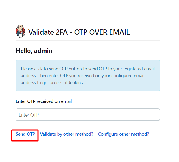 miniOrange Jenkins 2fa OTP Over Email Configuration