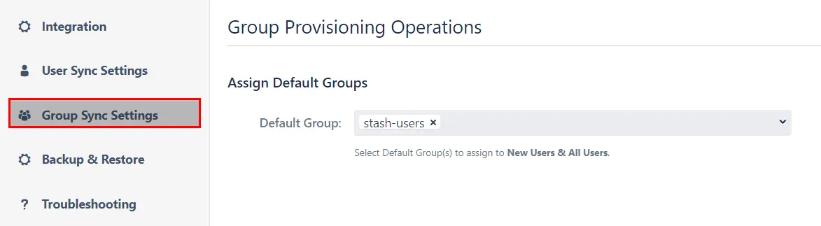 User and gruop provisioning in Jira, Confluence, Bitbucket Group Sync