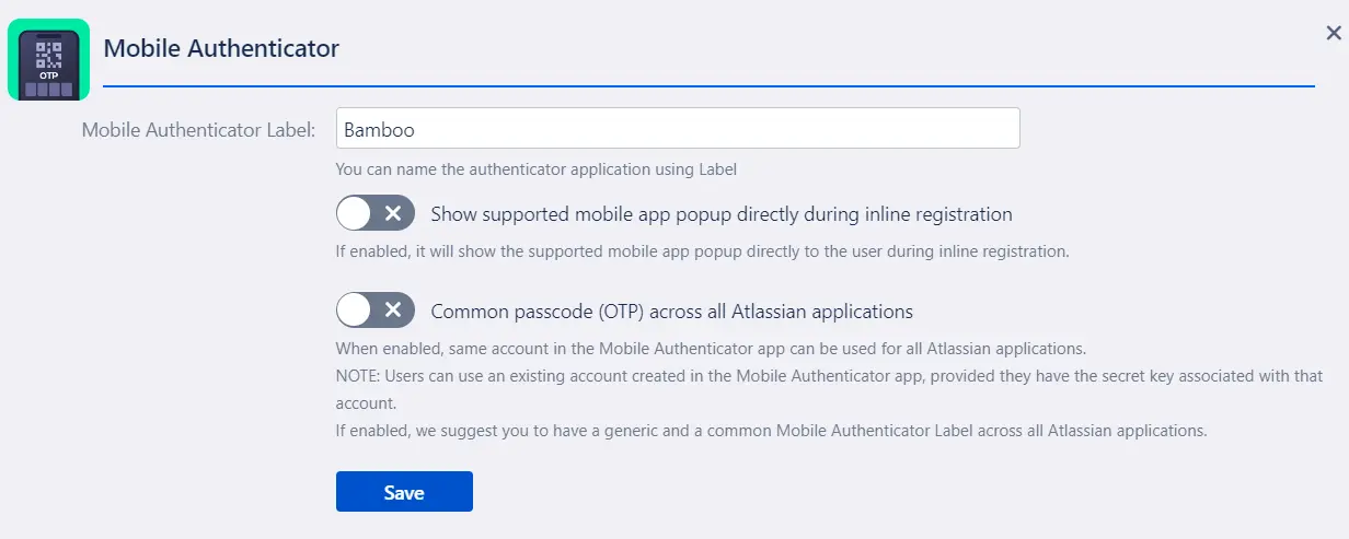 Setup Two Factor (2FA / MFA) Authentication for Jira using OTP, KBA, TOTP methods authentication settings