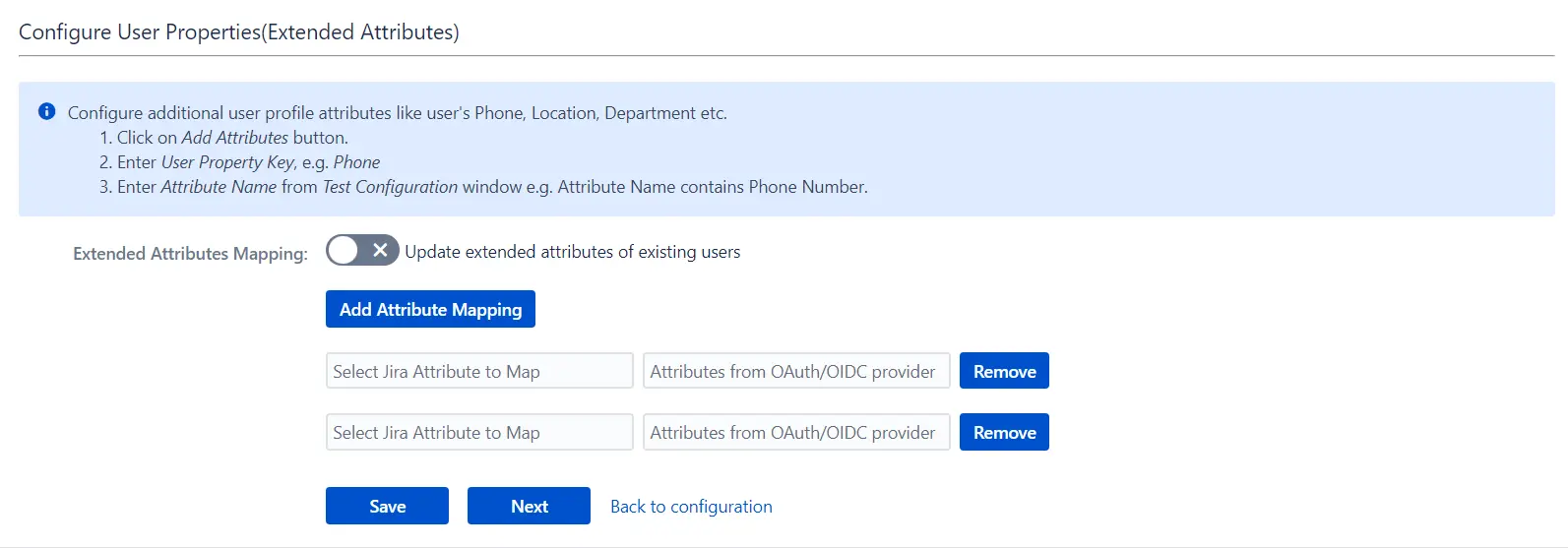 oauth 2.0 authentication, oauth token, OAuth / OpenID Single Sign On (SSO) into Jira, provision for configuring additional attributes