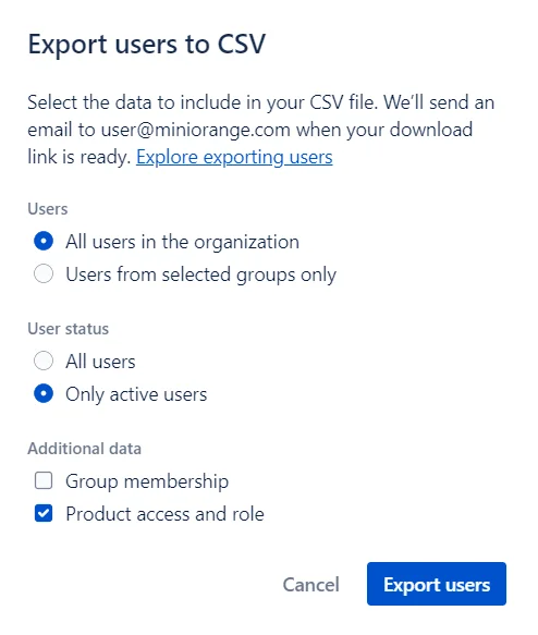 Setup Bulk User Management fo Jira, Bulk action management to inactivate deactivate users