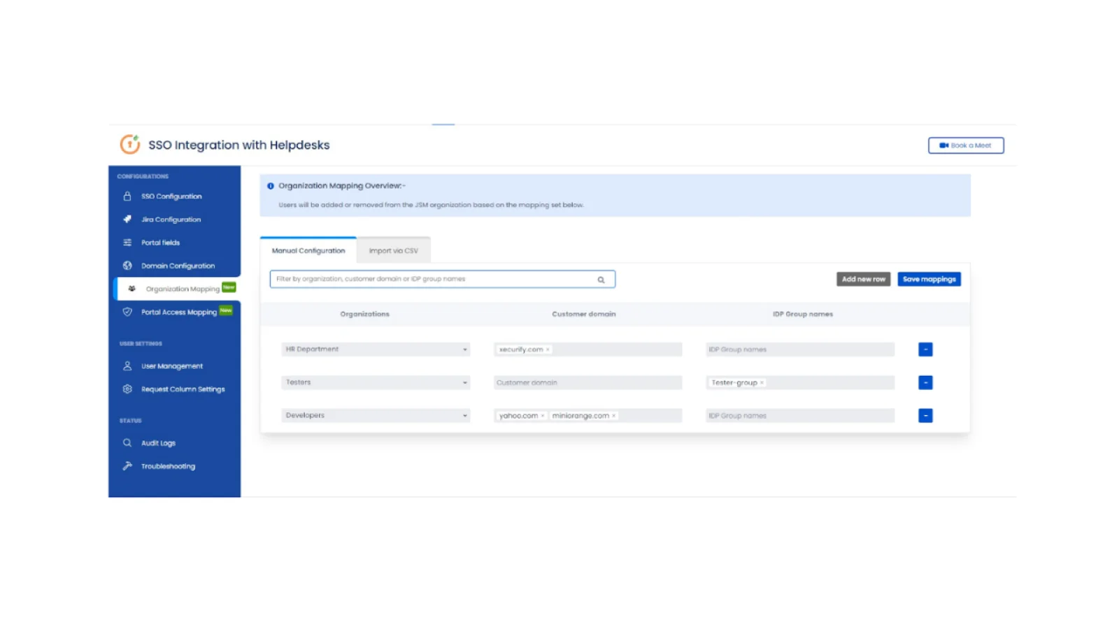 Mapping your organizations based on email domains