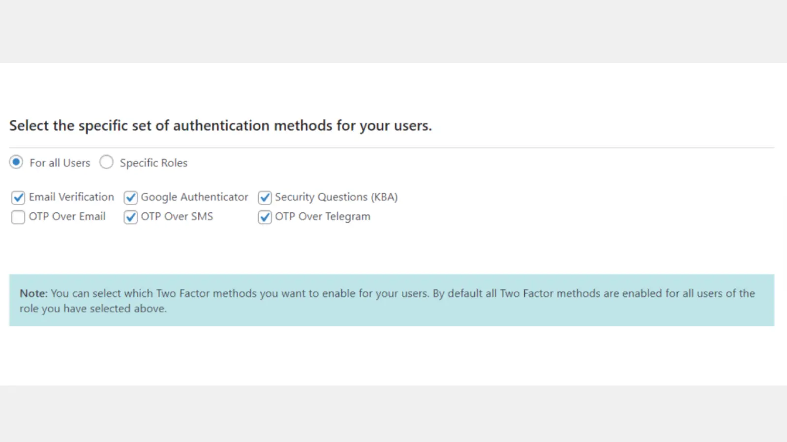 Two Factor Authentication