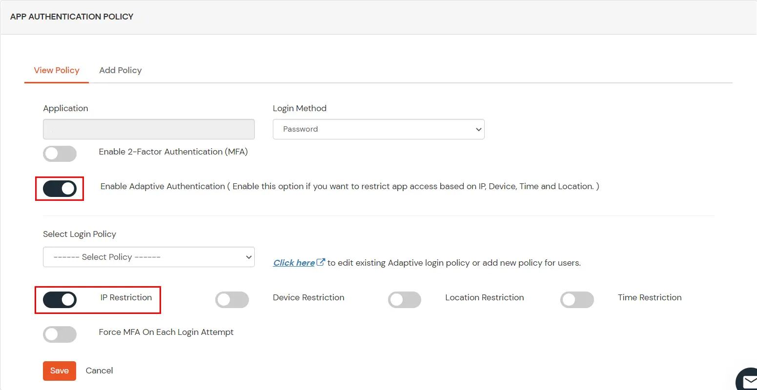 IP restriction for Thinkific Restrict Access save device restriction policy