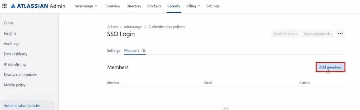 Configure Atlassian Bitbucket Cloud two-factor authentication (2FA): SAML configuration 