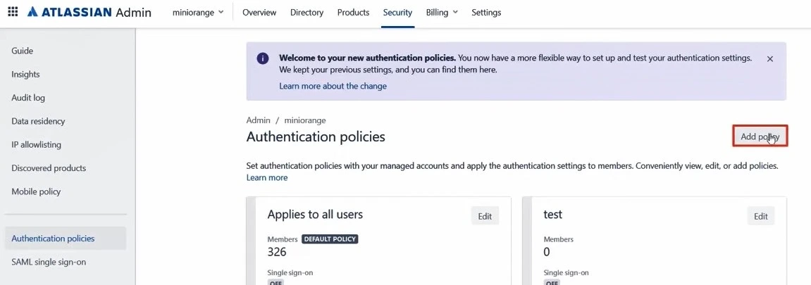 Configure Atlassian Jira Cloud two-factor authentication (2FA): SAML configuration 