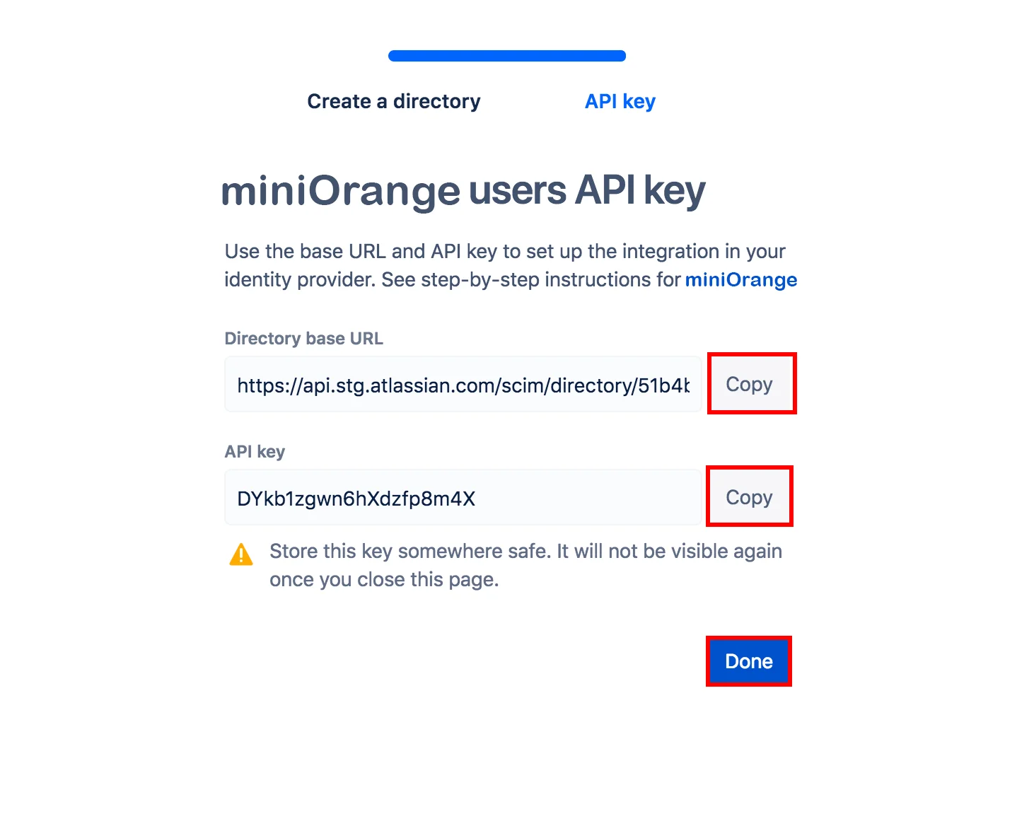 Atlassian Confluence Cloud SCIM Provisioning : API Key.