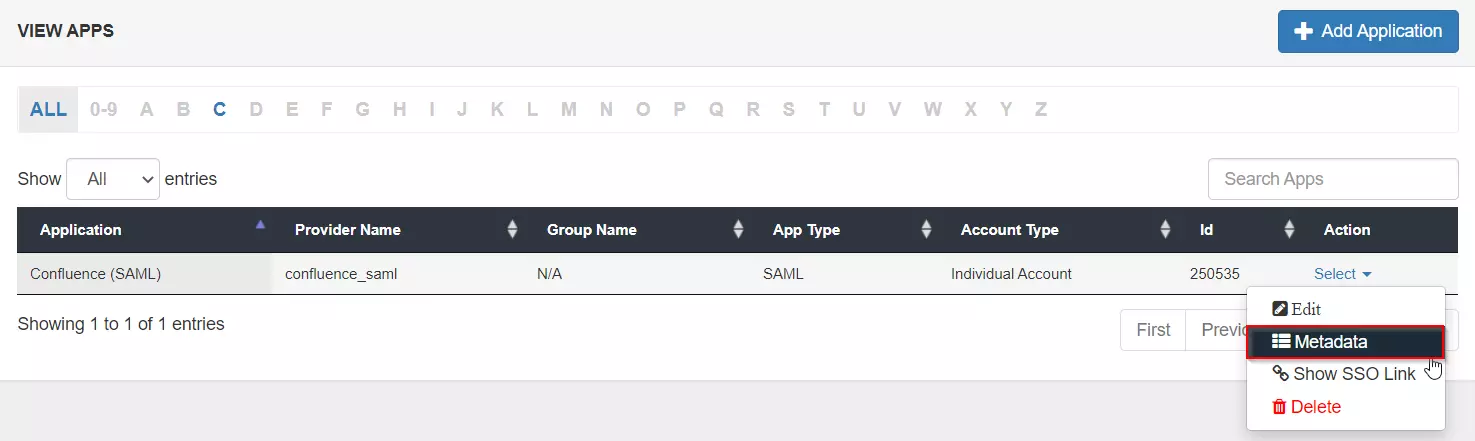 Configure Atlassian Confluence Cloud two-factor authentication (2FA): metadata link