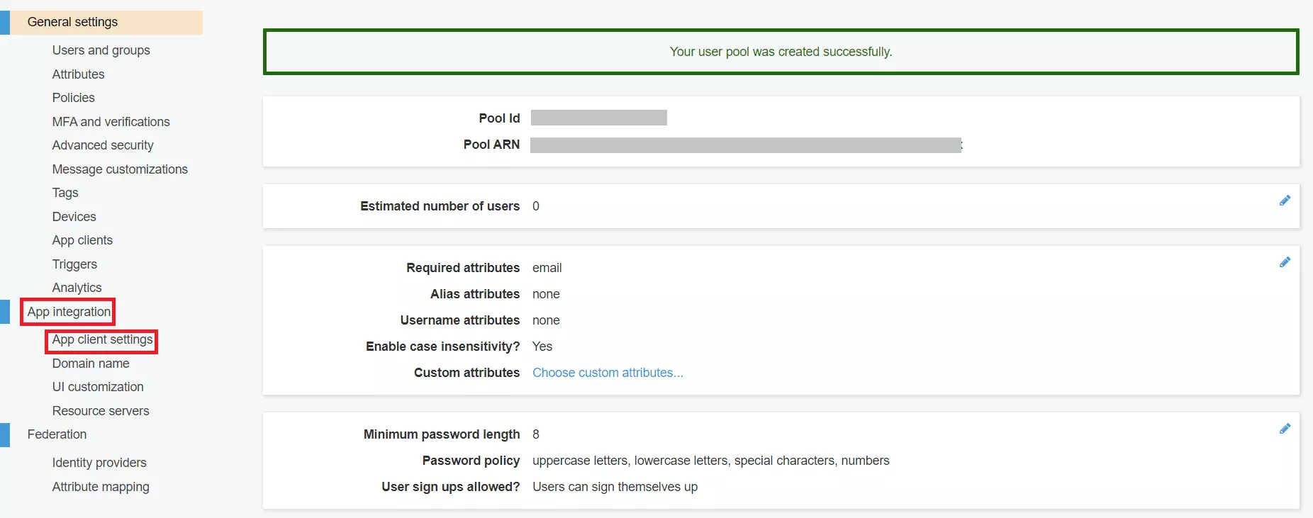 OAuth/OpenID/OIDC Single Sign On (SSO), AWS cognito SSO Login go to app client settings