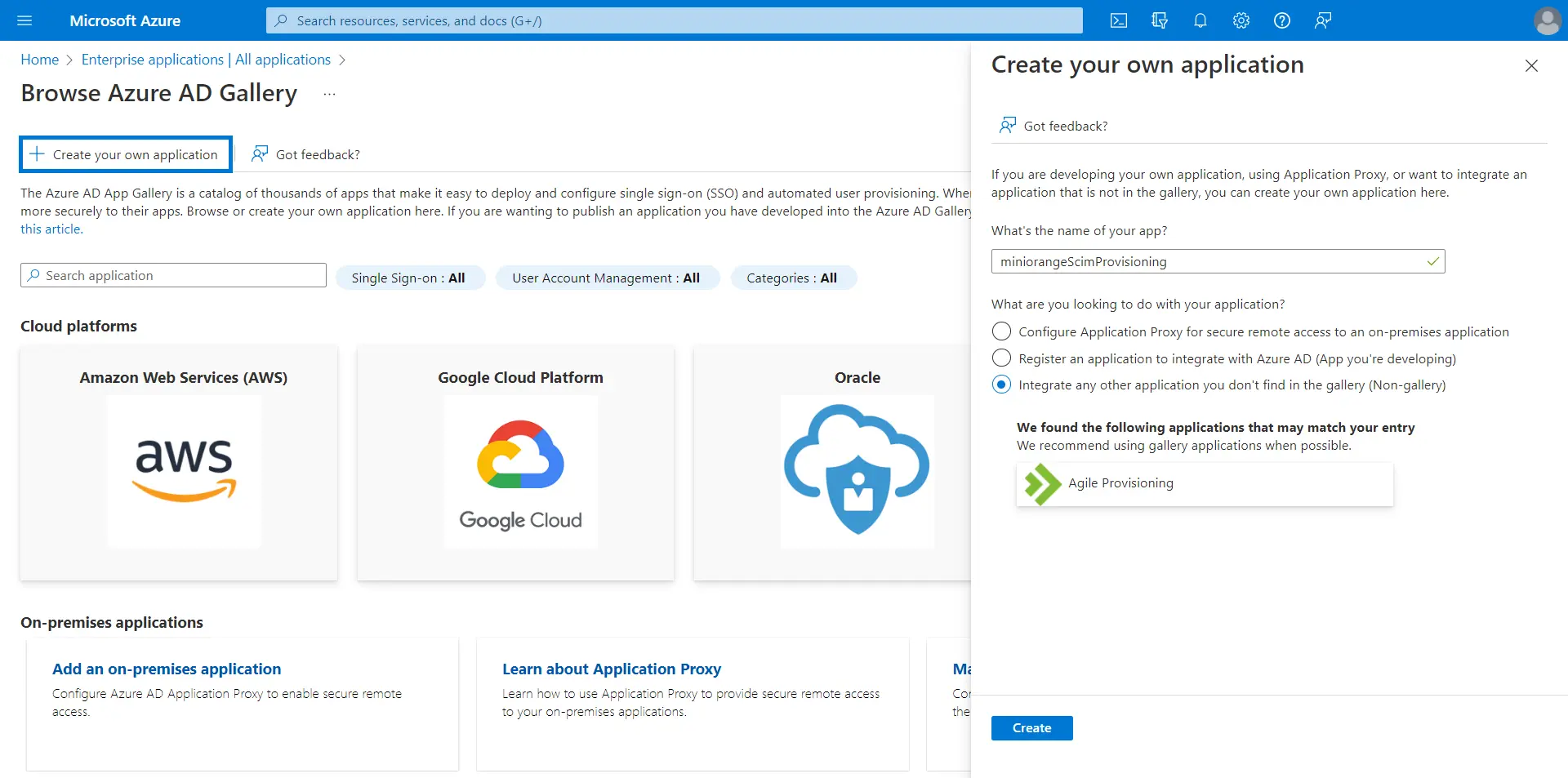 SCIM Provisioning with Microsoft Entra ID: Add unlisted application to Microsoft Entra ID organization