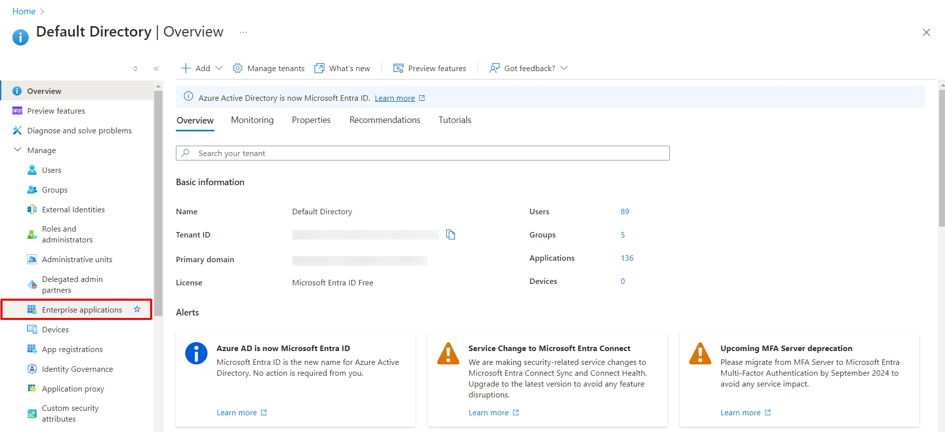 Microsoft Entra ID as IDP : Enterprise Applications