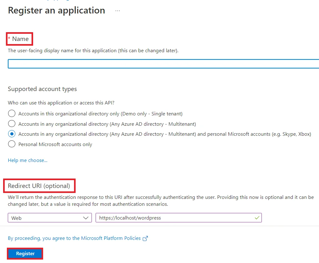 Microsoft Entra ID IDP : Adding New Application