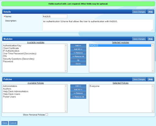 Two-factor authentication (2FA) for Barracuda SSL VPN : modules