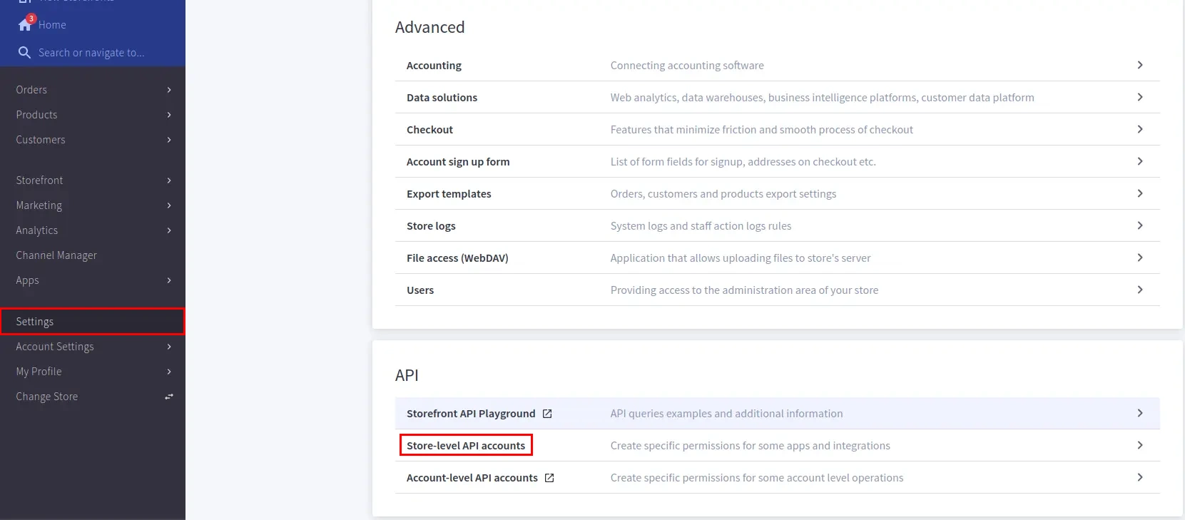 BigCommerce as an IDP: API account