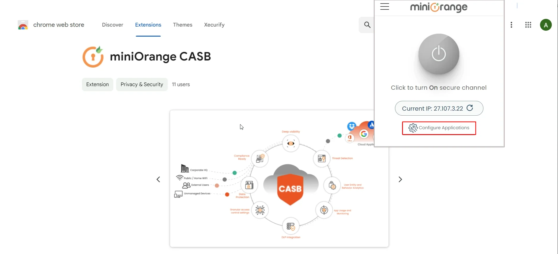 shopify non plus CASB application configure