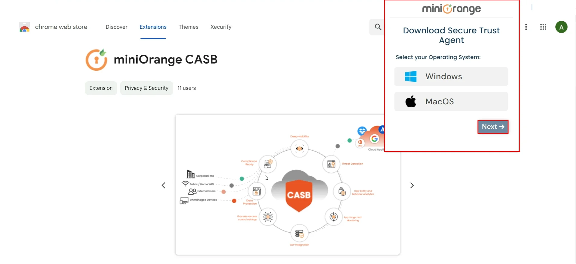 casb extension window shopify non plus CASB