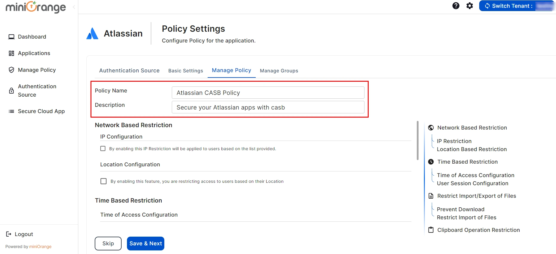 Atlassian CASB policies enable IP Restriction