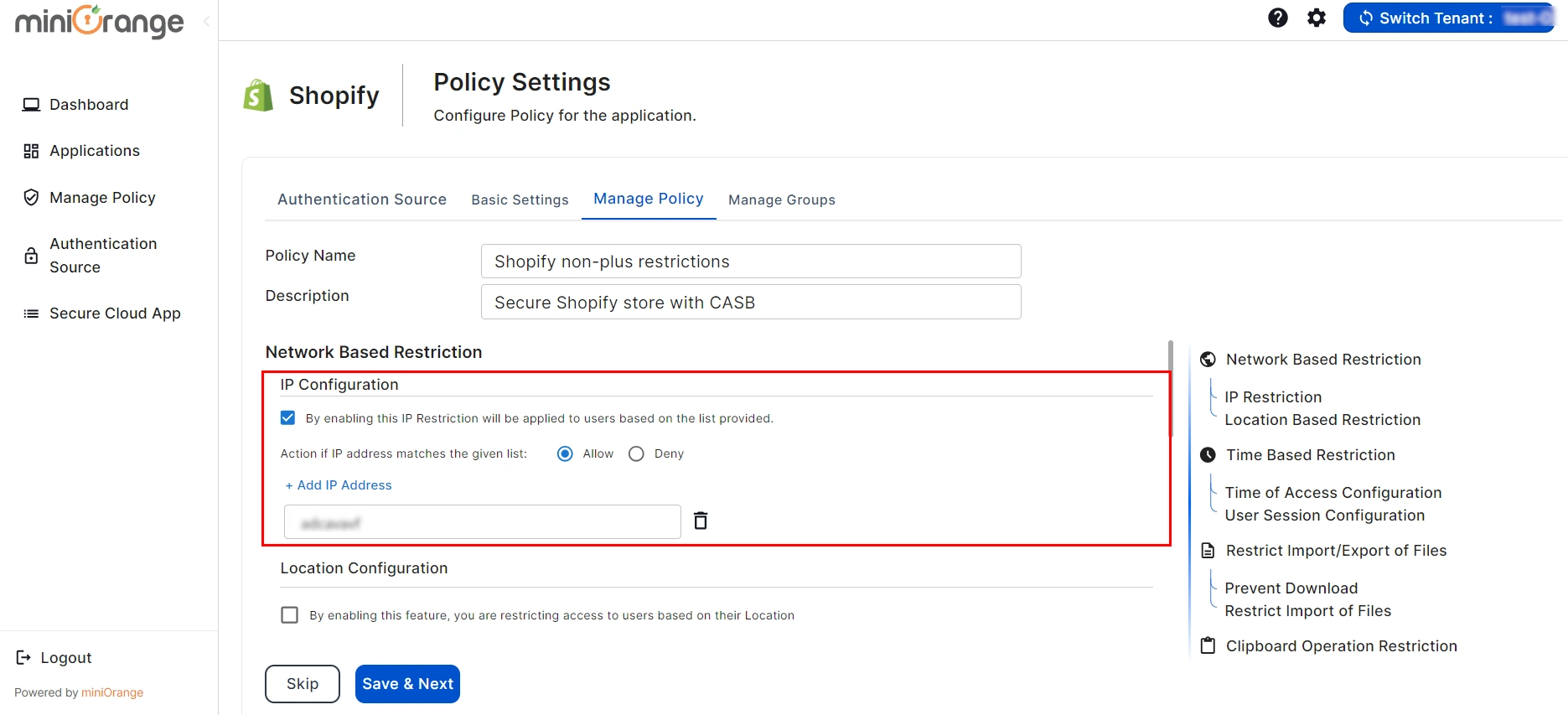 setup reverse proxy- add ip address