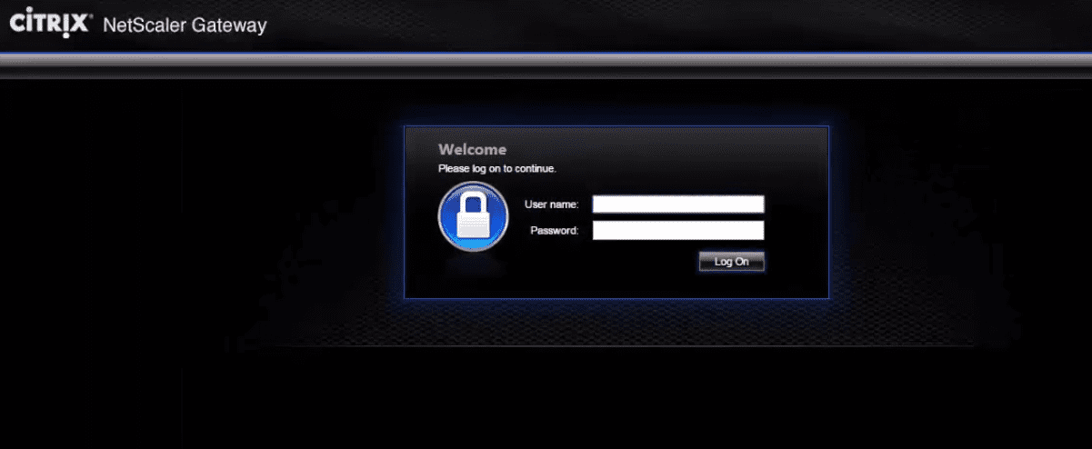 Two-Factor Authentication (2FA/MFA) for Citrix NetScaler Gateway : Login to Citrix gateway