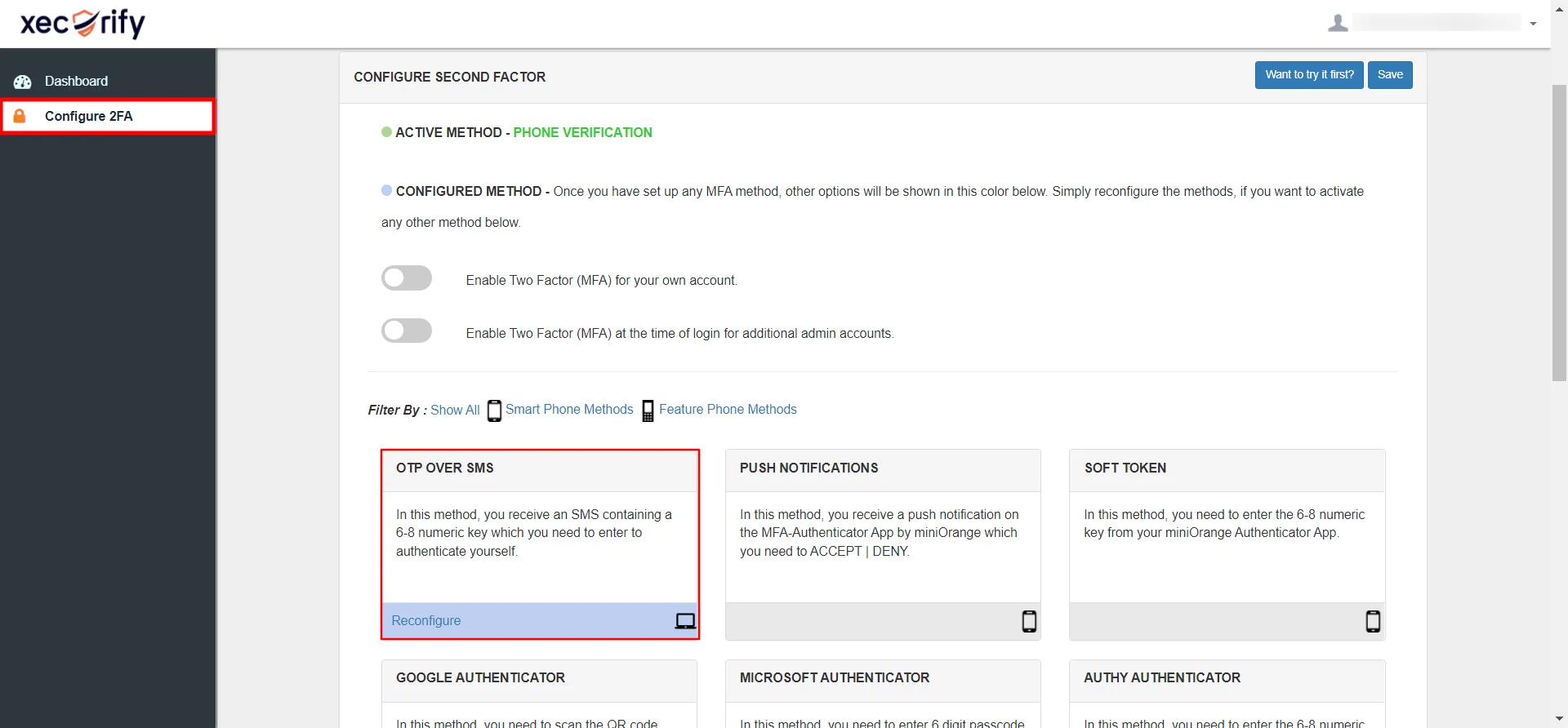 Oracle EBS two-factor authentication (2fa) methods