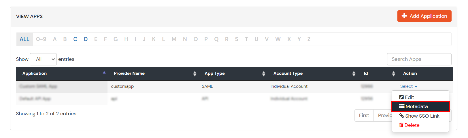 SAP HANA Single Sign On (sso) metadata link