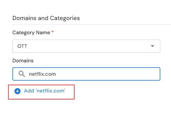 DLP domain blocking and website policy configuration for preventing data breaches  | Add given domain 