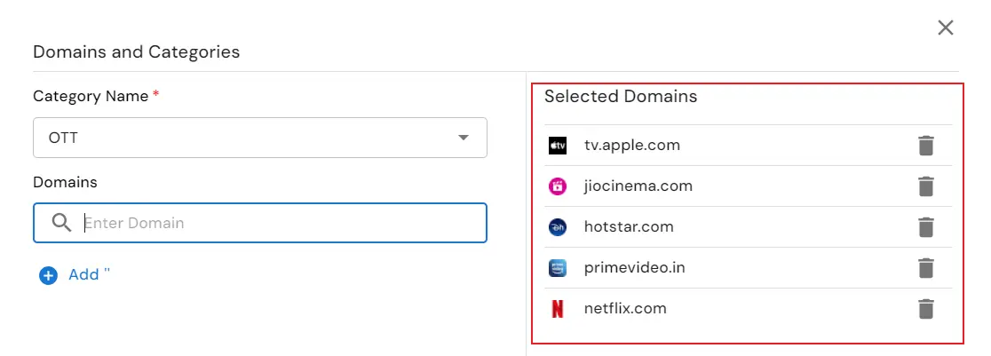 DLP domain blocking and website policy configuration for preventing data breaches  |  Save Domains