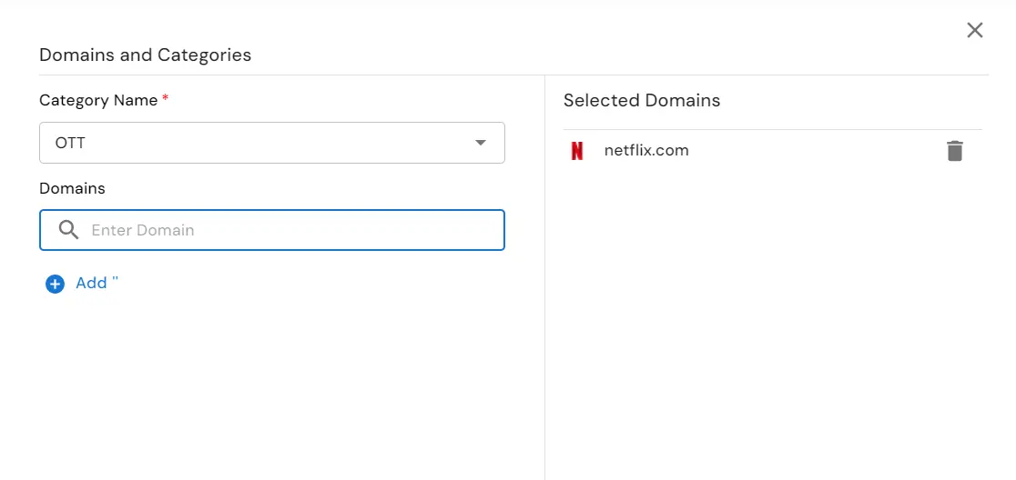 DLP domain blocking and website policy configuration for preventing data breaches  | Add Multiple Domains 