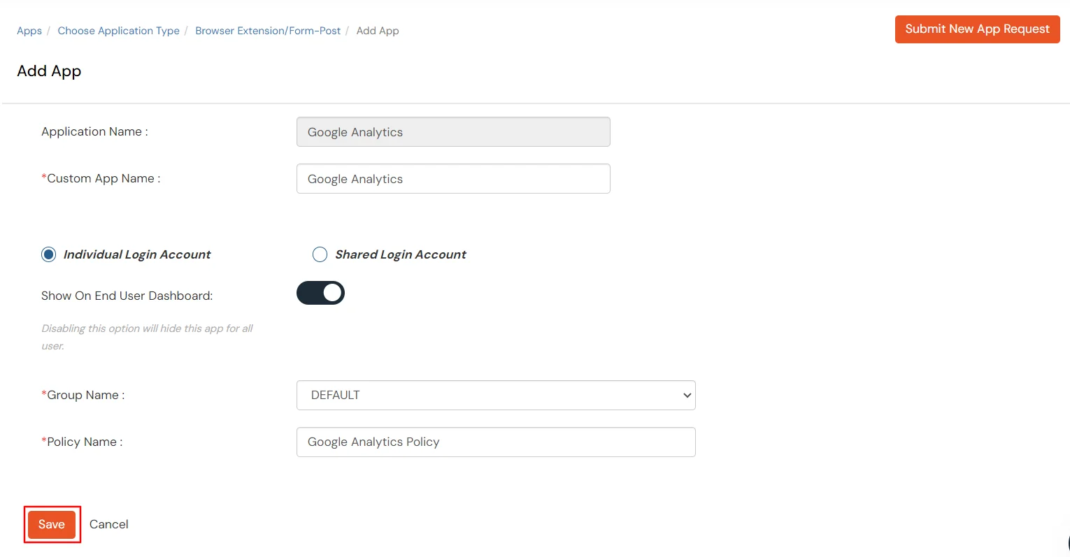 CallRail Single Sign-On (SSO) application name