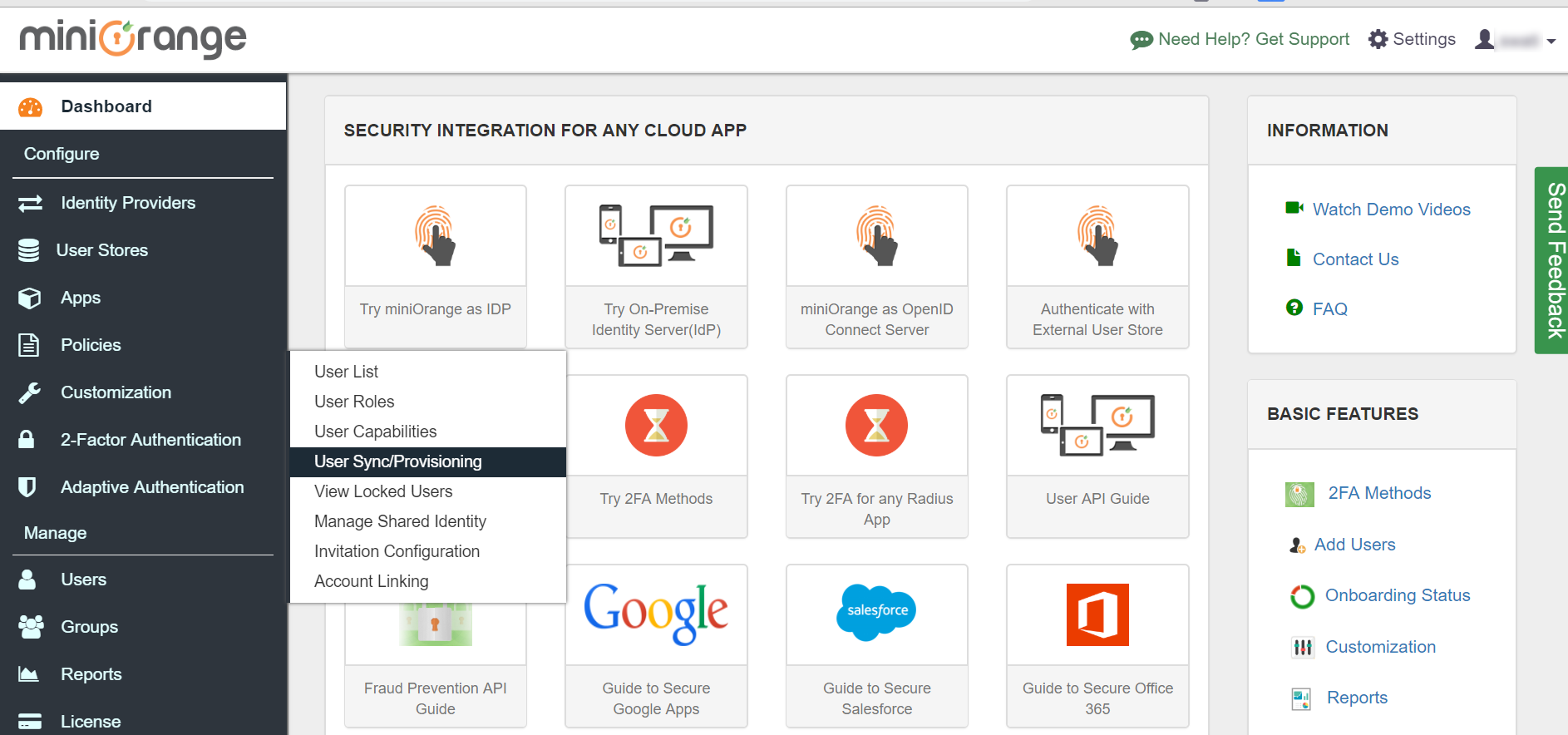  Google Workspace directory integration Dashboard 