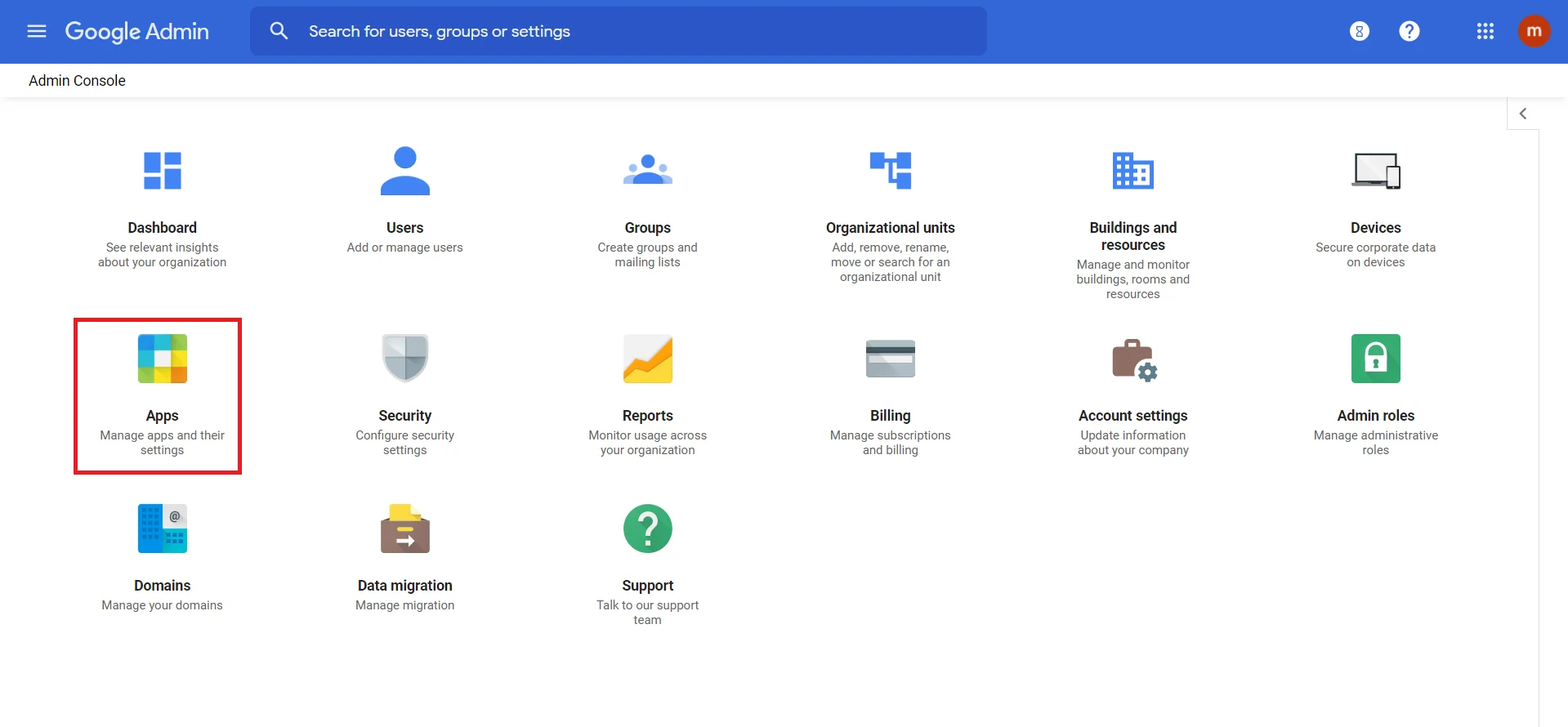 Google Workspace directory integration select apps