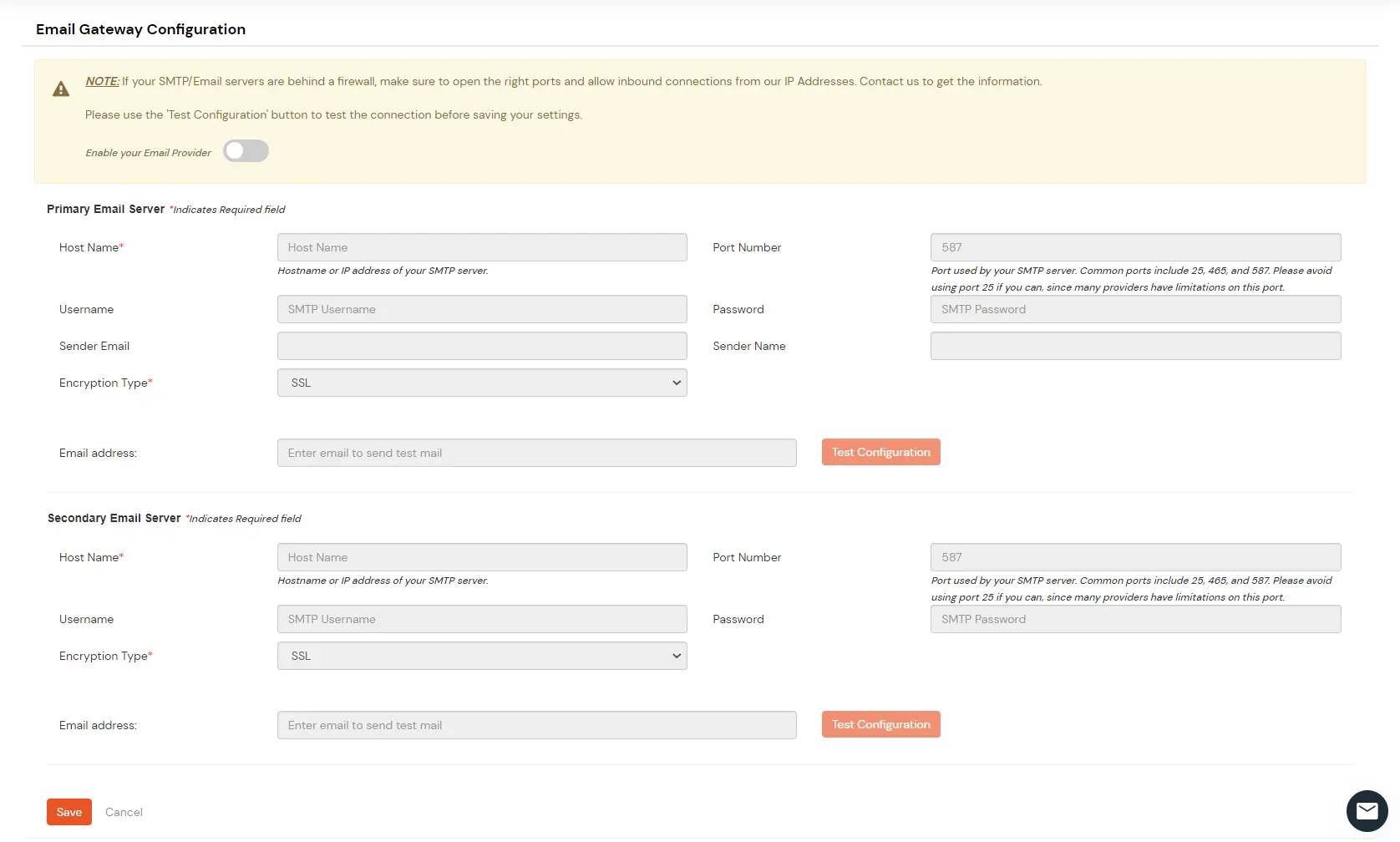 miniOrange Identity Platform Admin Handbook: email gateway