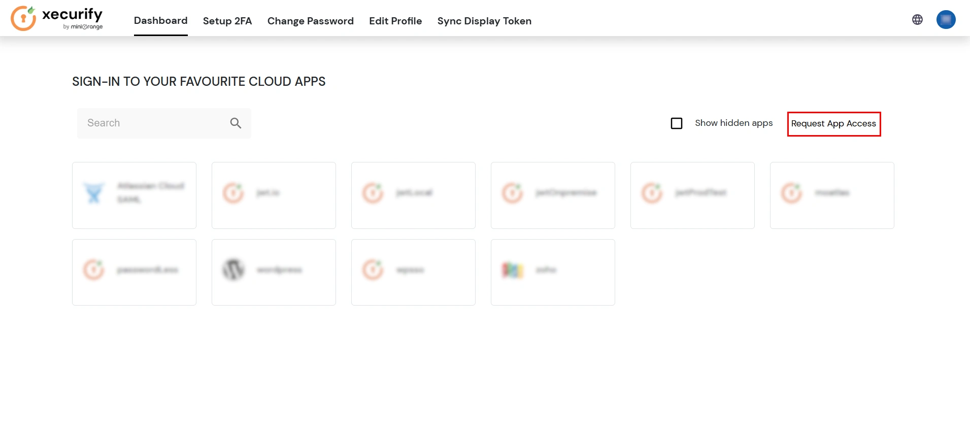 miniOrange Identity Platform Admin Handbook: Request App Access