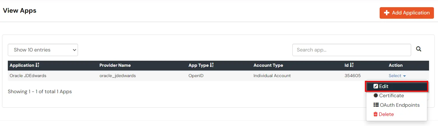  Single Sign-On (sso) for JD Edwards edit application