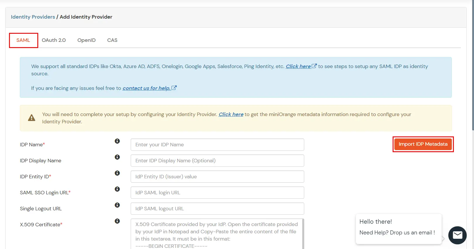 Login using Salesforce as IdP : IDP metadata