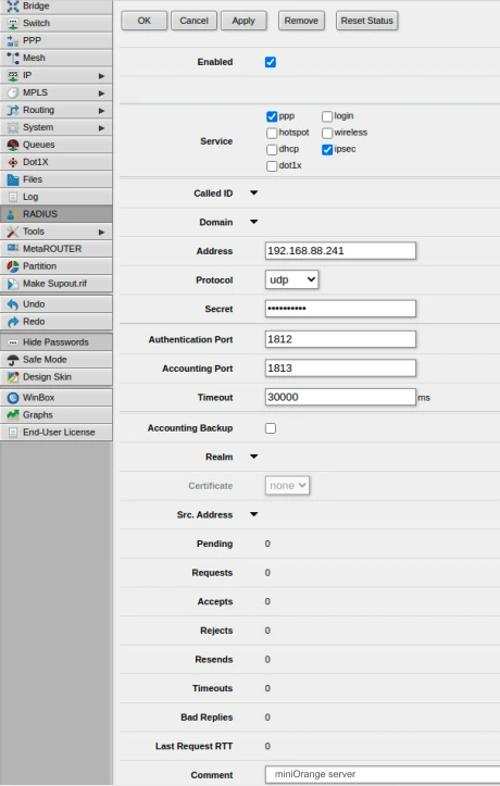 Mikrotik VPN configuration