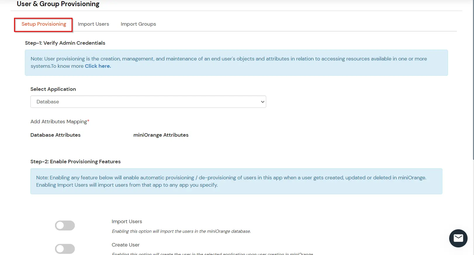 Provisioning users from PostgreSQL database