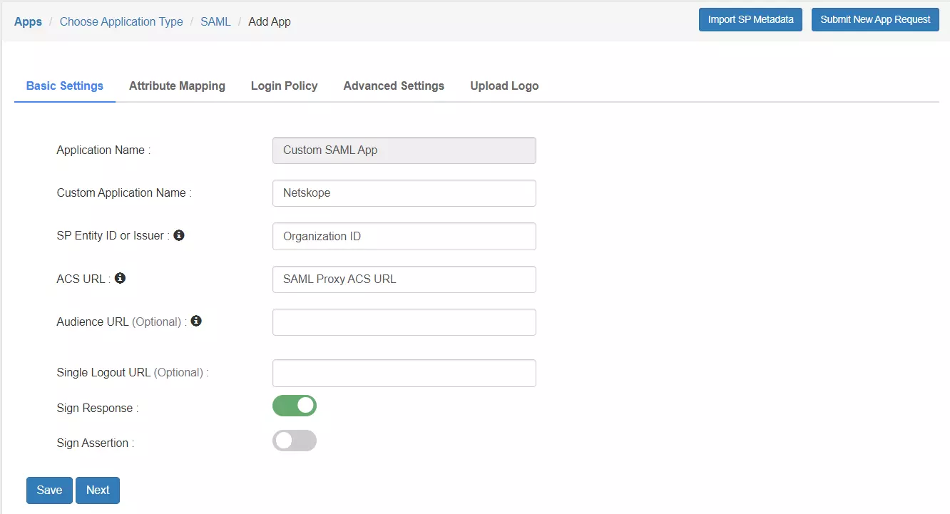 Configure Office 365 (secured with NetSkope Reverse Proxy) Single Sign-On (SSO) Add IDP