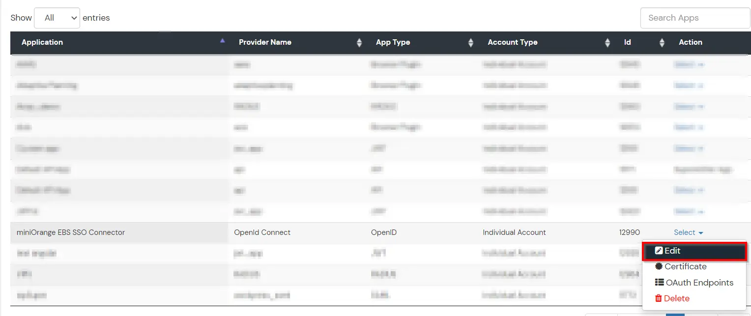 Oracle EBS onelogin SSO