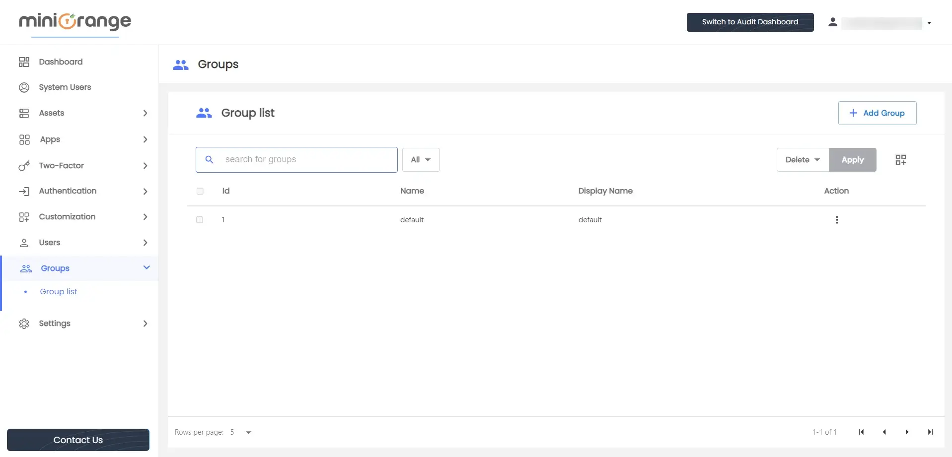 Privileged Access Management Admin Handbook: The default group is automatically generated