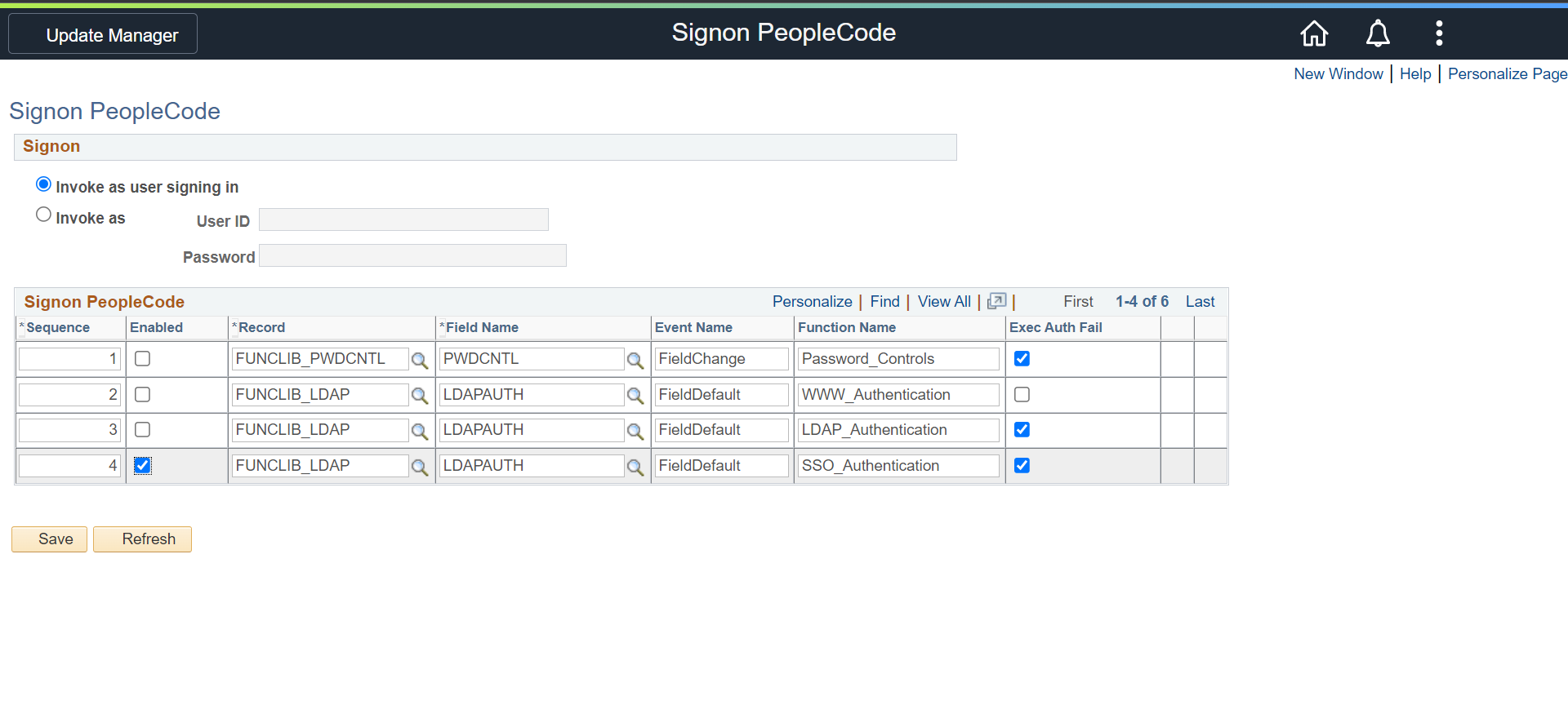 SignOn Peoplecode: PeopleSoft MFA