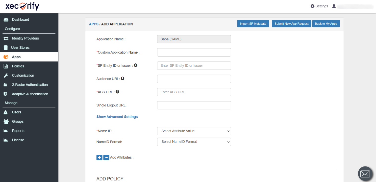 Saba Single Sign On (sso) configuration