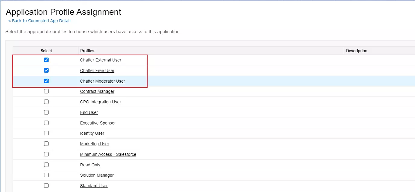 Configuring Salesforce as IdP : Add profile setup Salesforce saml