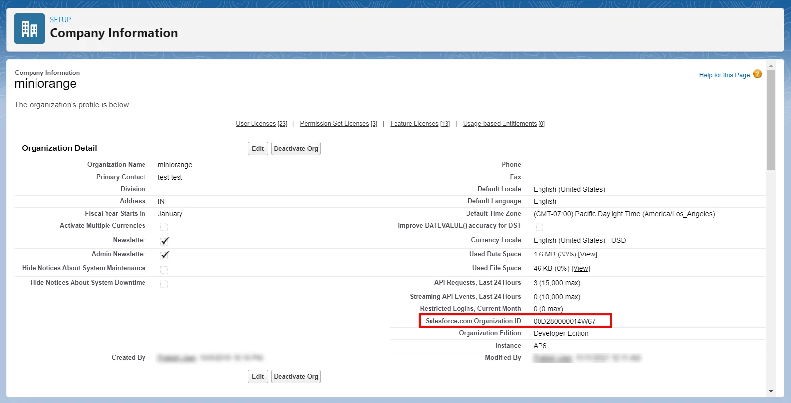 Salesforce Restrict login IP ranges: copy organization id